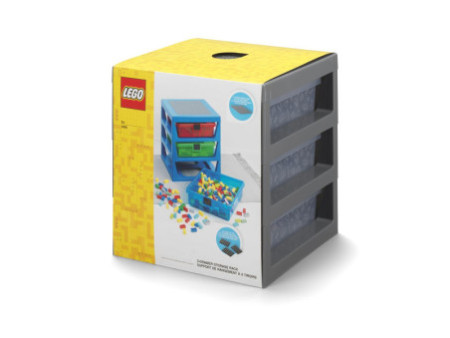 LEGO Module de classement 3-DRAWER STORAGE RACK, gris