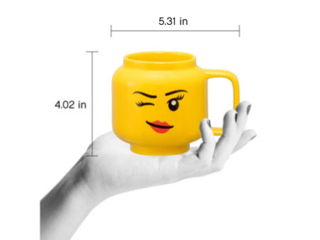 LEGO Mug WINKING GIRL, 530 ml, dans carton, jaune