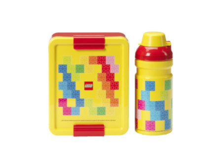 LEGO Gourde + Boîte à goûter LUNCH SET BRICK PATTERN