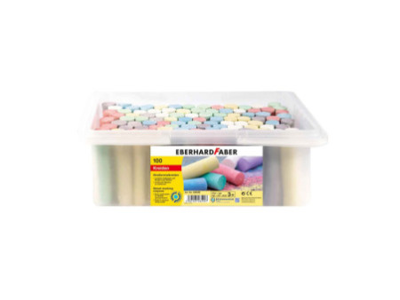 EBERHARD FABER Craie de trottoir, seau en plastique de 100