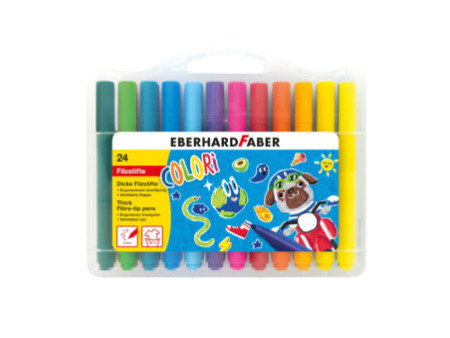 EBERHARD FABER Feutre large COLORI, étui de 24