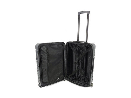 JSA Trolley de voyage, en ABS recyclé à 50%, taille M, noir
