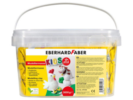 EBERHARD FABER Pâte à modeler EFA plast KIDS, seau, blanc