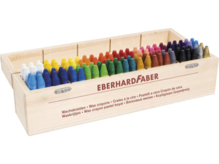 EBERHARD FABER Craie de cire COLORI, boîte en bois de 100