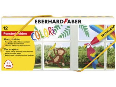 EBERHARD FABER Craie de cire pour vitre, boîte carton de 12