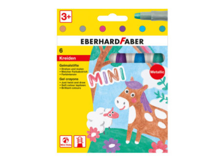 EBERHARD FABER Craie gel Metallic, étui en carton de 6