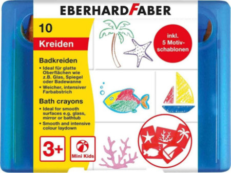 EBERHARD FABER Craie pour le bain Mini Kids, étui de 10