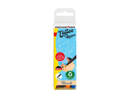 EBERHARD FABER Kit crayon de tatouage Beach, carton de 4