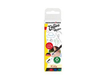 EBERHARD FABER Kit crayon de tatouage Kids, carton de 4