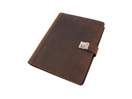 Alassio Porte-documents avec serrure, cuir Hunter, cognac