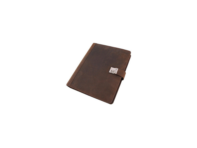 Alassio Porte-documents avec serrure, cuir Hunter, cognac