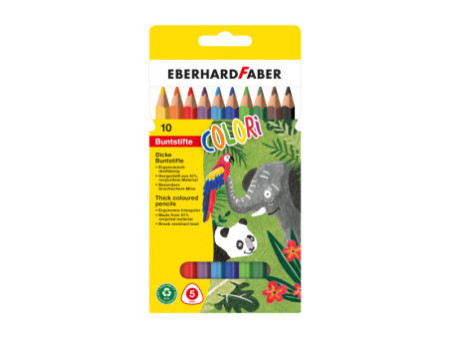EBERHARD FABER Crayon de couleur COLORI Jumbo, étui de 10