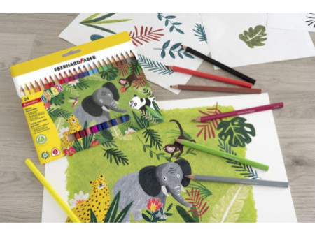 EBERHARD FABER Crayon de couleur COLORI Jumbo, étui de 24