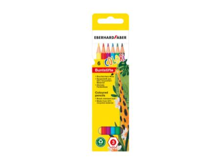 EBERHARD FABER Crayon de couleur COLORI, étui carton de 6
