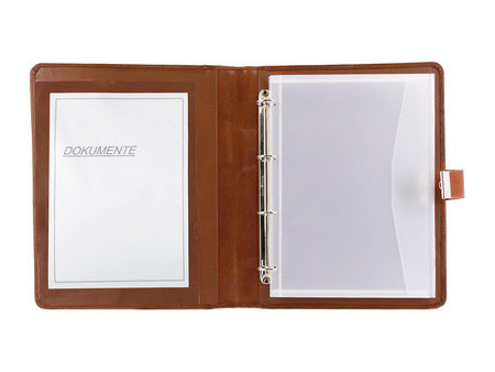 Alassio Porte-documents avec serrure, cuir Hunter, marron
