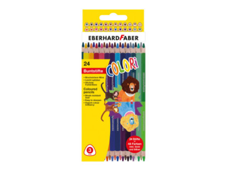 EBERHARD FABER Crayon de couleur COLORI DUO, étui de 24