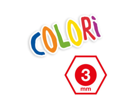 EBERHARD FABER Crayon de couleur COLORI, court, étui de 6