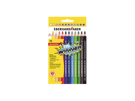 EBERHARD FABER Crayon de couleur TRI WINNER, étui de 12