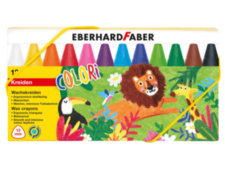 EBERHARD FABER Craie de cire COLORI, boîte en carton de 12