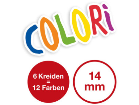 EBERHARD FABER Craie de cire double COLORI, étui de 6