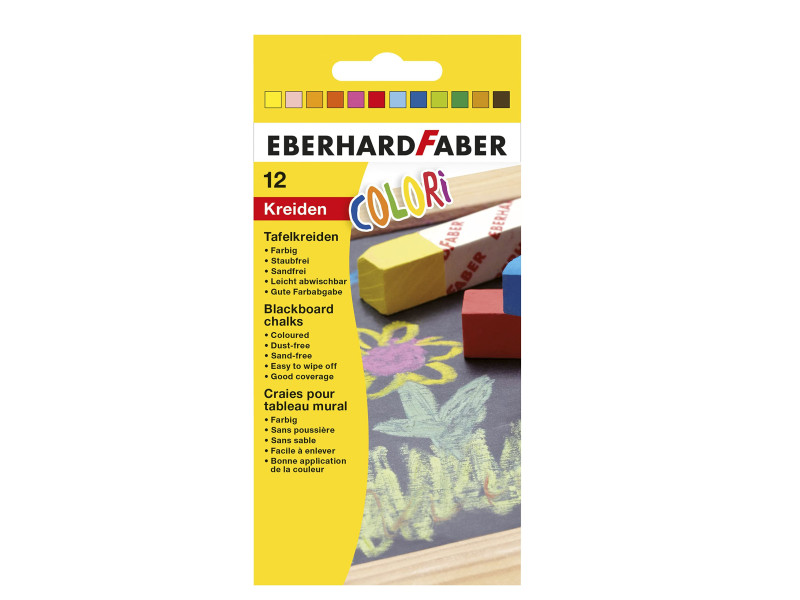 EBERHARD FABER Craie pour tableau noir COLORI, assorti