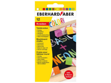 EBERHARD FABER Craie pour tableau noir COLORI BASIC + FLUO