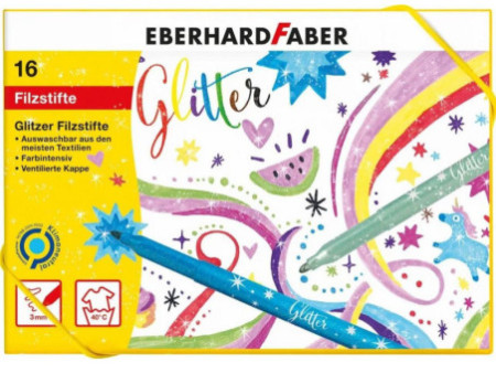 EBERHARD FABER Feutre à paillettes, carton cadeau de 16