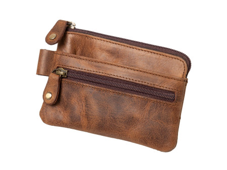 Alassio Étui pour clés, en cuir, marron