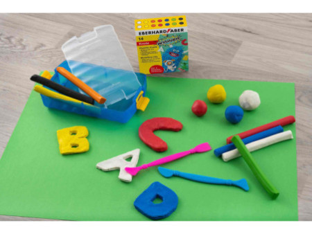 EBERHARD FABER Pâte à modeler WINNER, boîte plastique de 14