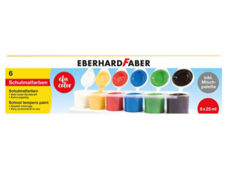 EBERHARD FABER Peinture pour l'école EFA Color, étui de 6