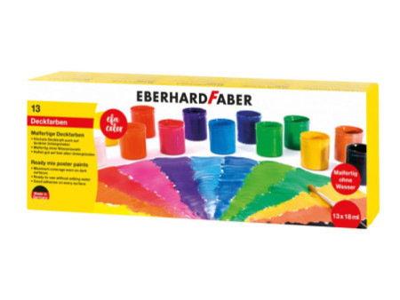 EBERHARD FABER Gouache prête à l'emploi EFA Color, set de 13