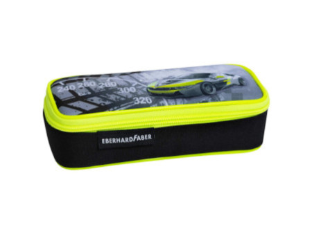 EBERHARD FABER Trousse Race Car, noir / jaune fluo