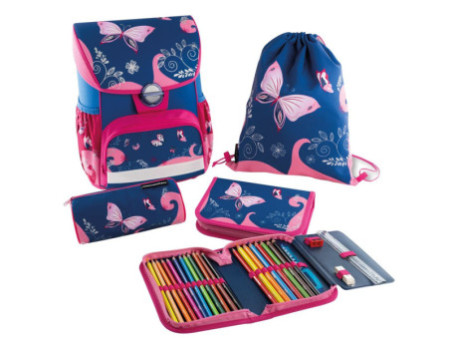 EBERHARD FABER Kit cartable EFAlino Papillon, 4 pièces