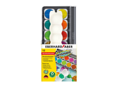 EBERHARD FABER Boîte de peinture WINNER, 12 couleurs