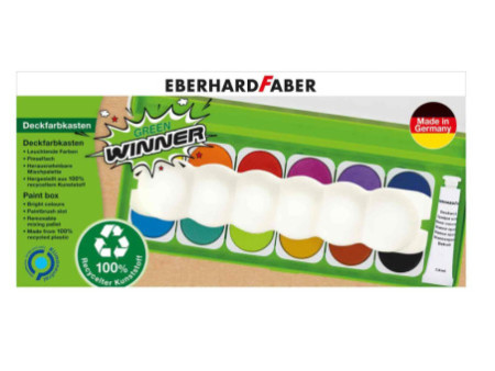 EBERHARD FABER Boîte de peinture GREEN WINNER, 12 couleurs