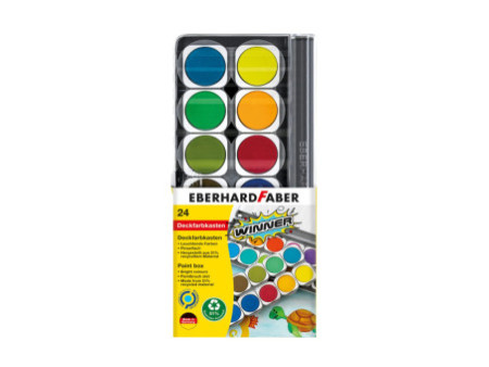 EBERHARD FABER Boîte de peinture WINNER, 24 couleurs