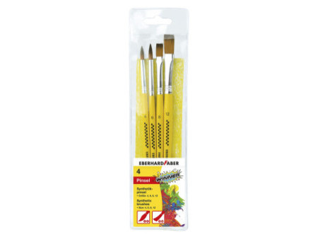 EBERHARD FABER Set de pinceaux synthétiques WINNER, 4 pièces