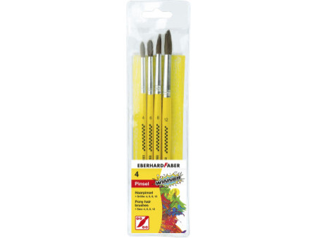 EBERHARD FABER Set de pinceaux WINNER, 4 pièces