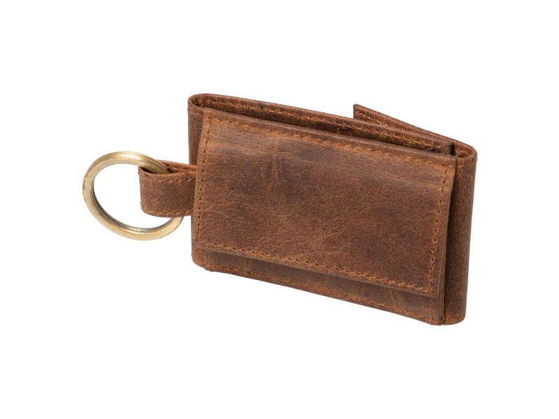 Alassio Mini porte-monnaie, en cuir, marron