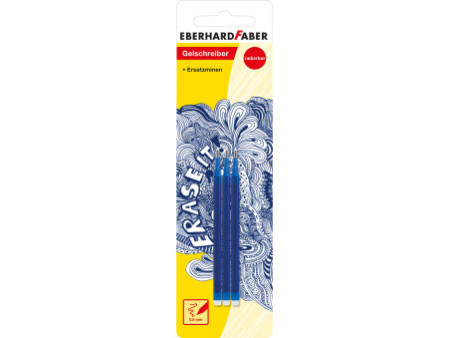 EBERHARD FABER Recharge pour stylo encre gel Erase it!, bleu