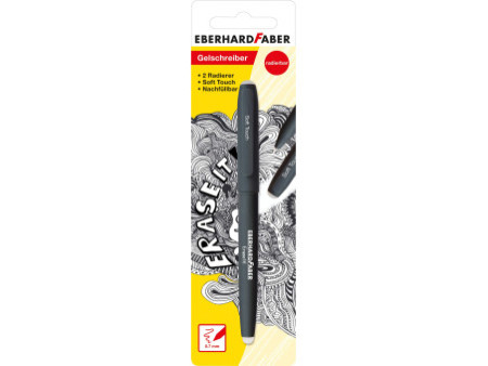 EBERHARD FABER Stylo encre gel Erase it!, noir