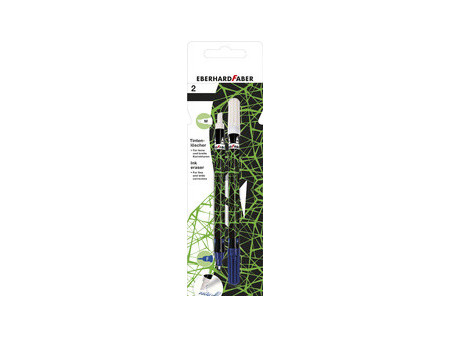 EBERHARD FABER Effaceur, blister de 2, bleu fluo / noir