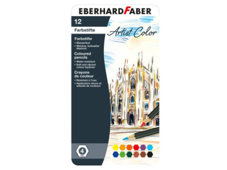 EBERHARD FABER Crayon de couleur Artist Color, étui de 12