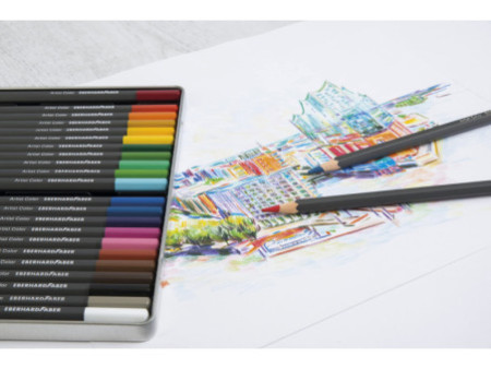 EBERHARD FABER Crayon de couleur Artist Color, étui de 24