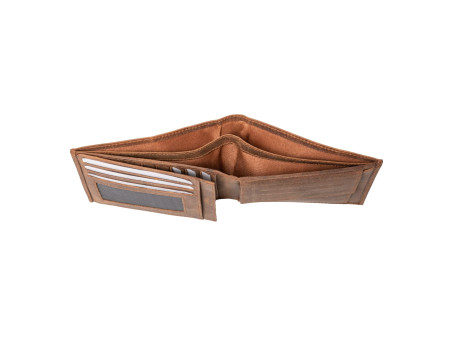 Alassio Portefeuille, format paysage, en cuir, marron
