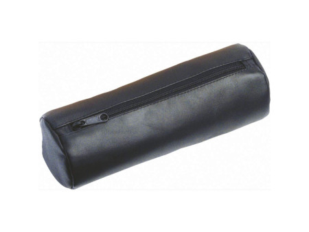 Alassio Trousse ronde XXL, en cuir, noir