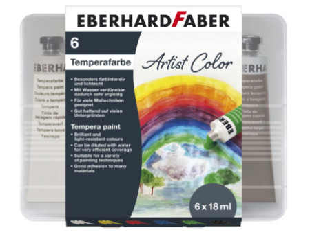 EBERHARD FABER Gouache Artist Color, étui de 6
