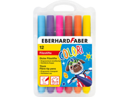 EBERHARD FABER Feutre large COLORI, étui de 12