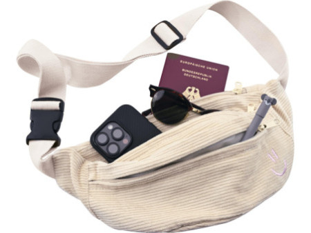 EBERHARD FABER Sac banane, en velours, beige