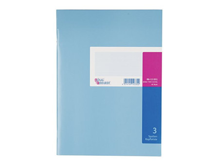 König & Ebhardt Livre à colonnes A4, 3 colonnes, 40 feuilles